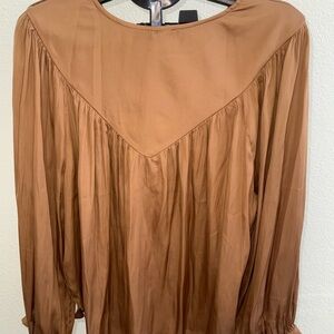 Elegant Brown Women's Blouse